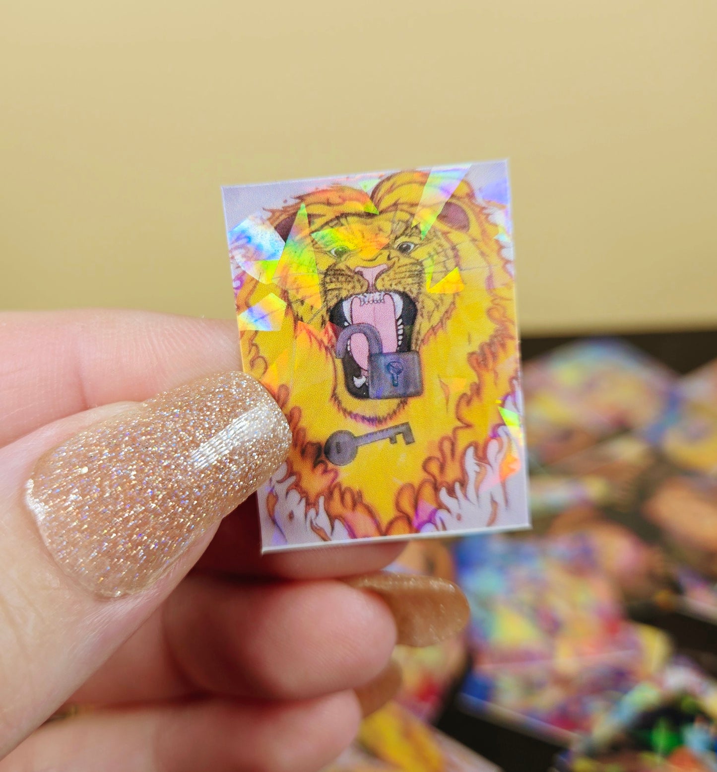 Piece of Fire- Fire Starter Sticker π₯ Holographic