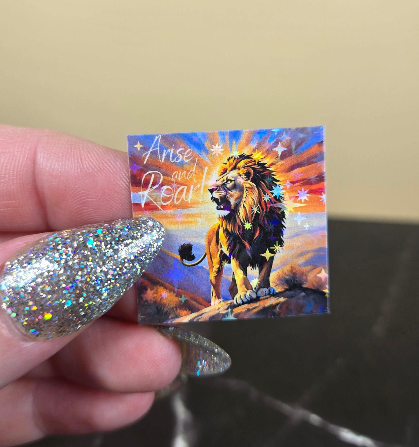 Arise and Roar Sticker ☀️ Holographic