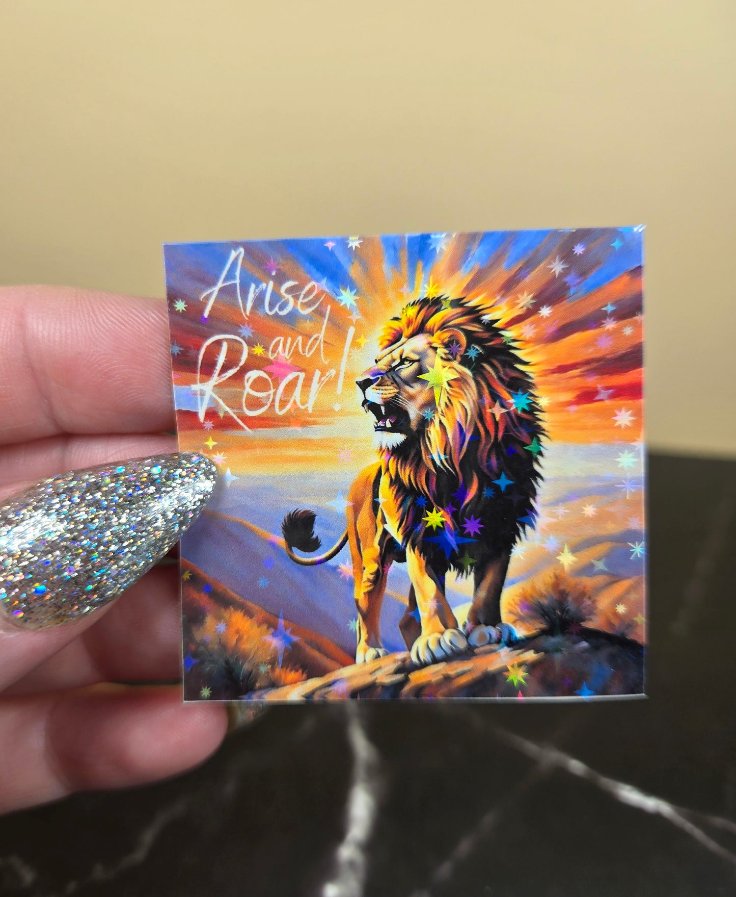 Arise and Roar Sticker ☀️ Holographic