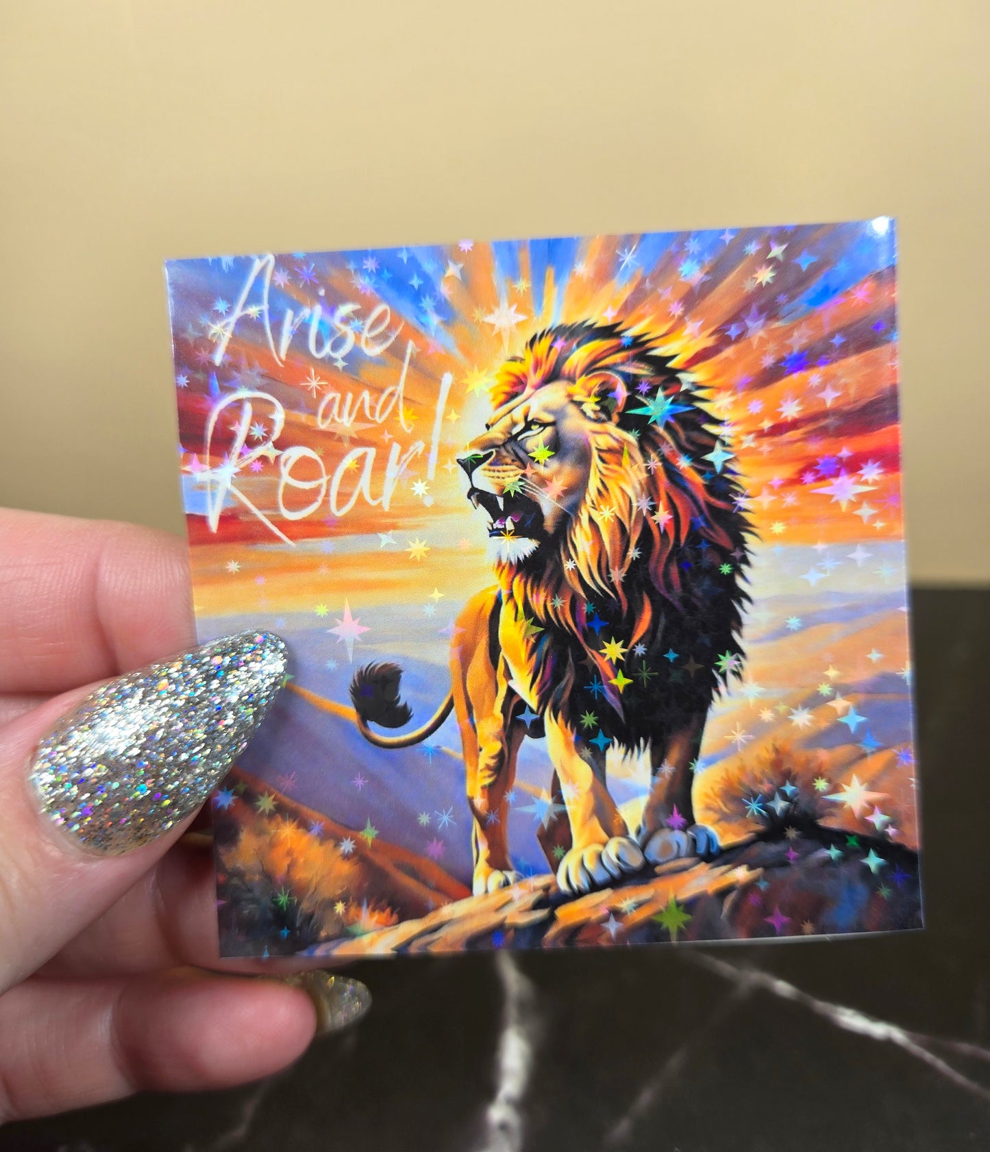 Arise and Roar Sticker ☀️ Holographic