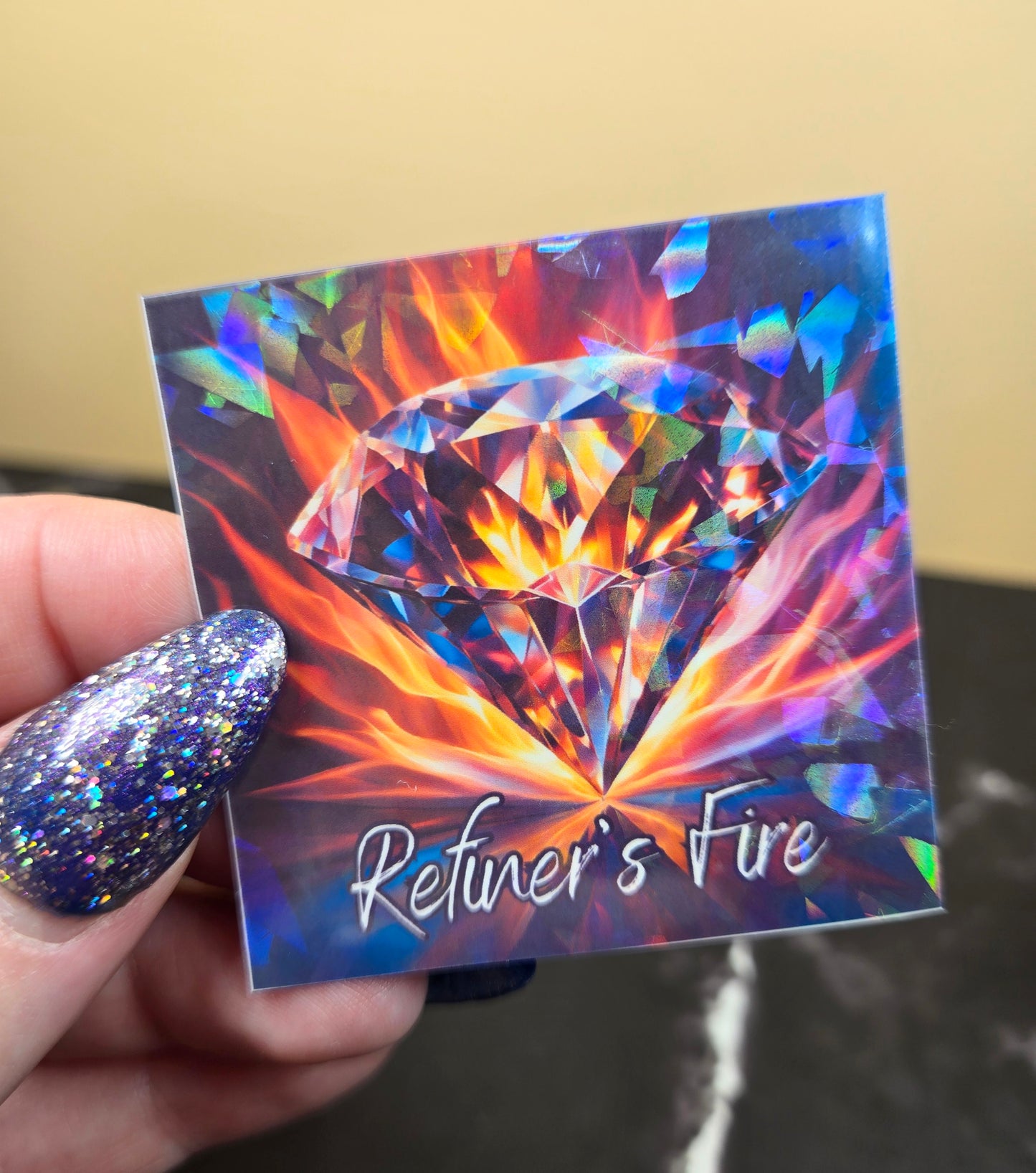Refiner's Fire Sticker π Holographic