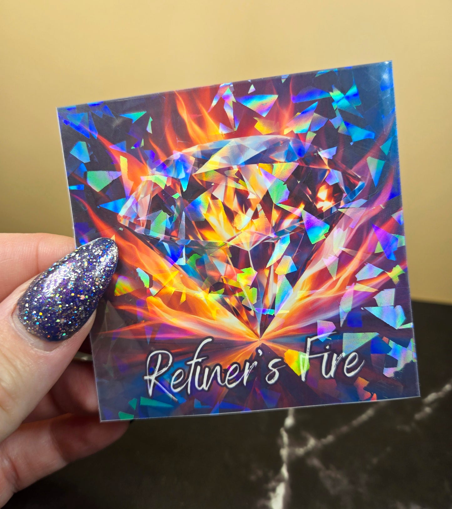 Refiner's Fire Sticker π Holographic