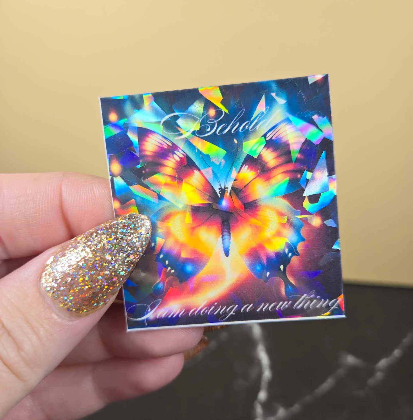 Behold I Am Doing a New Thing Sticker š¦ Holographic