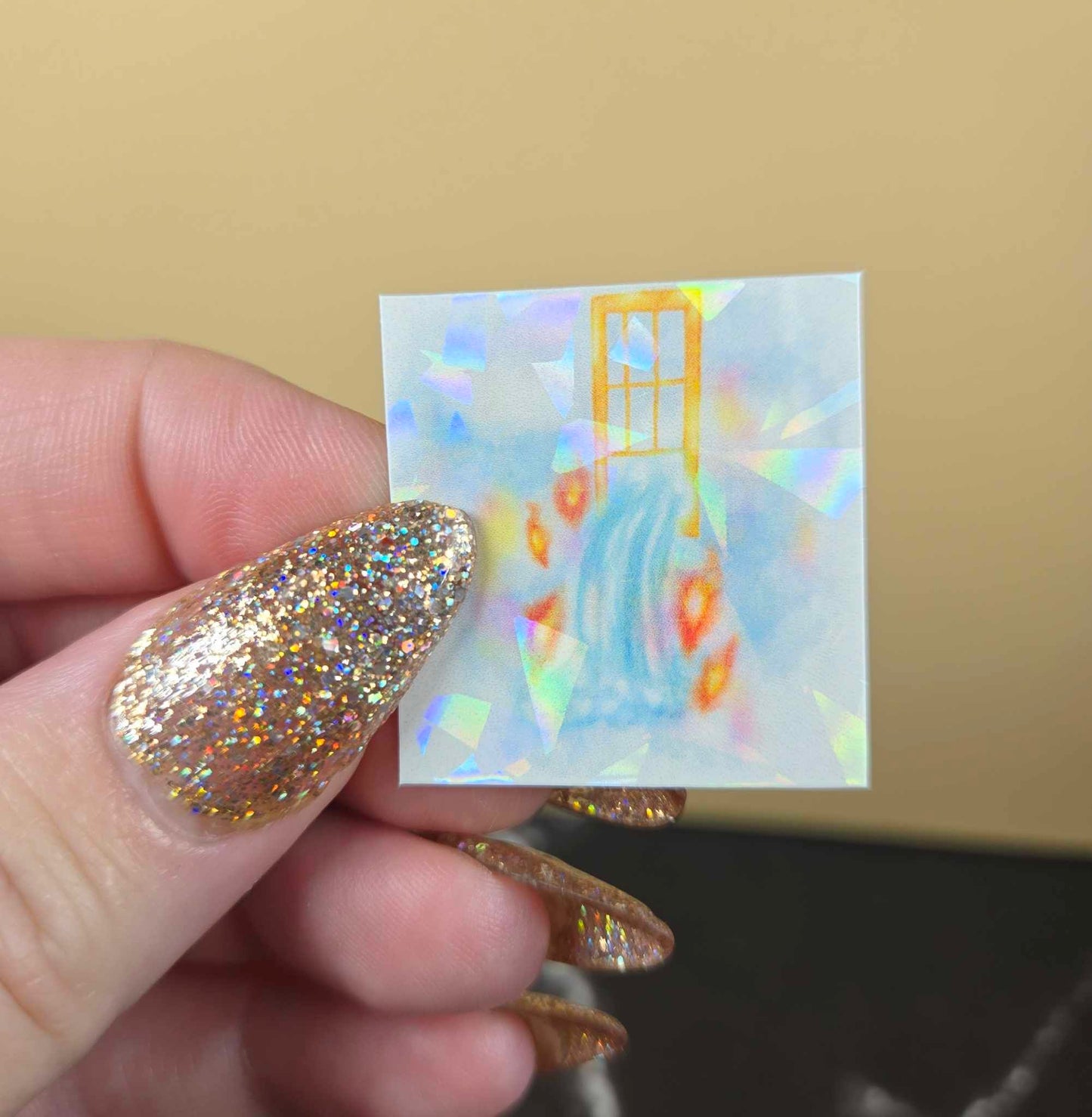 Mingled With Fire Sticker 🔥 Holographic (No writing)