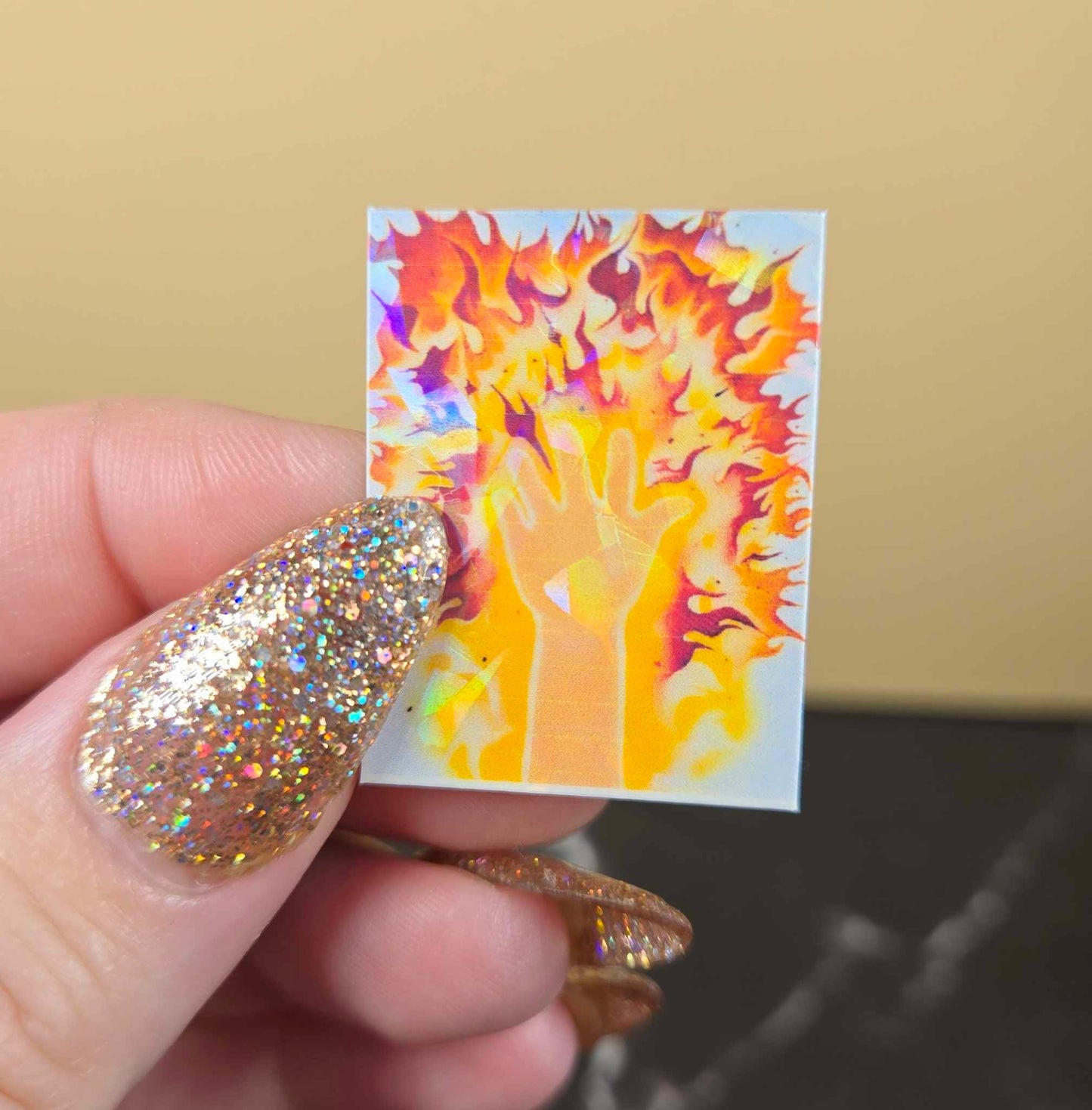 Fire Hands Sticker 🔥 Holographic