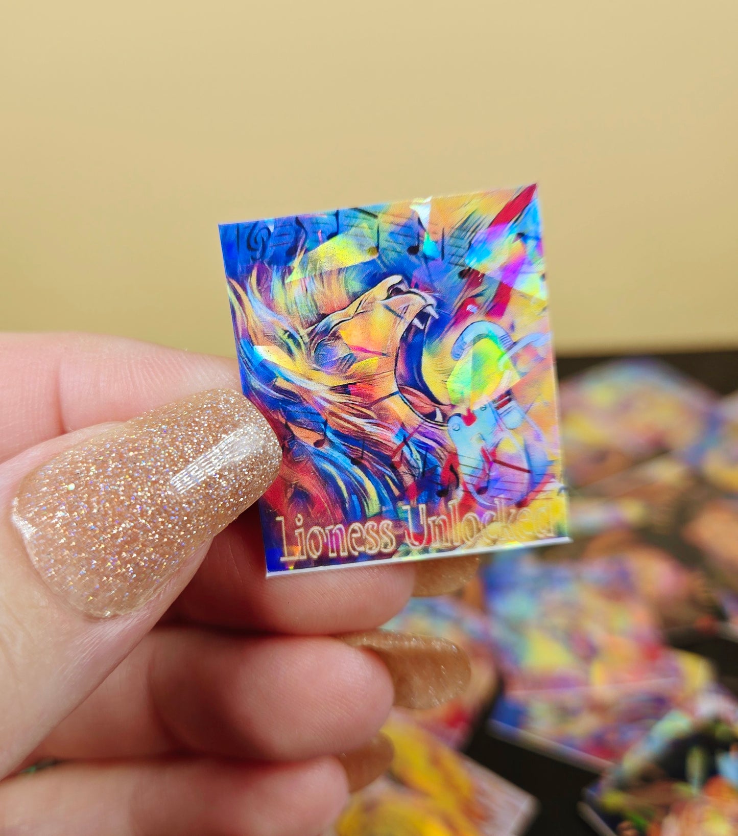 Holographic Release the Roar Sticker