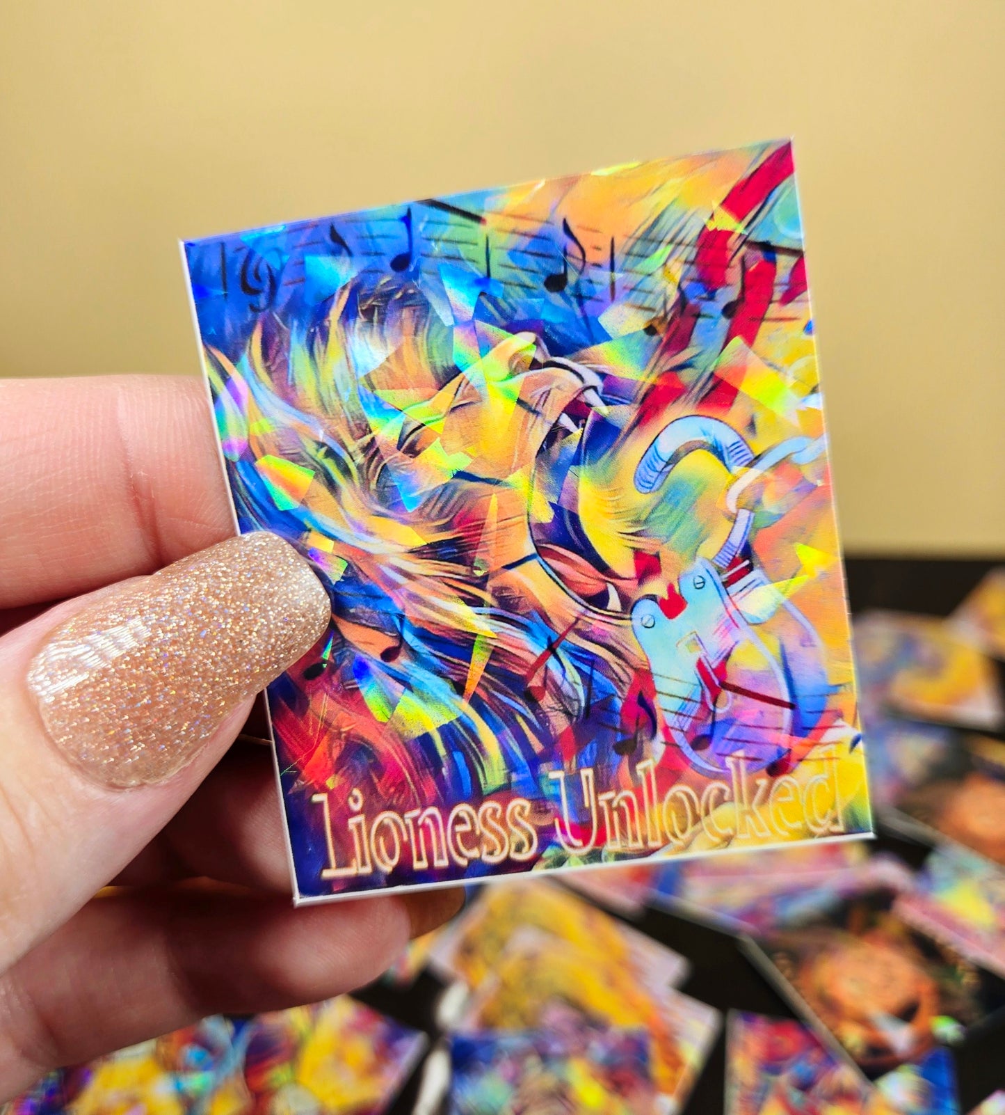 Holographic Release the Roar Sticker