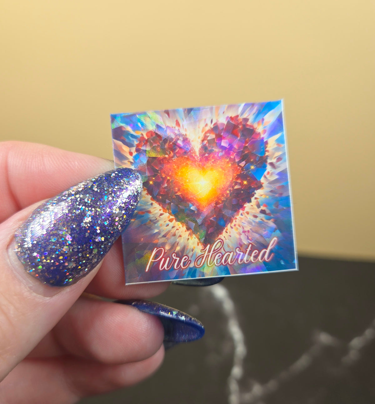 Hearted Imessage Sticker Pure Hearted Sticker 💖 Holographic – Lioness Unlocked 🔥🦁🔓