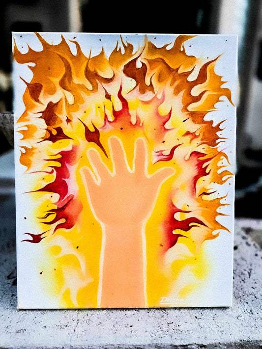 Fire Hands Prophetic Art